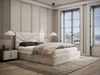 Vente-unique - JUSTANI Bett Stoff Beige - B 213 cm x H 106 cm x L 210 cm Bild 1