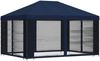 vidaXL Garten Pavillon mit Seitenwänden 4 x 3 m Blau 900391 Bild 3