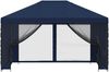 vidaXL Garten Pavillon mit Seitenwänden 4 x 3 m Blau 900391 Bild 5