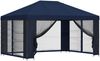 vidaXL Garten Pavillon mit Seitenwänden 4 x 3 m Blau 900391 Bild 2