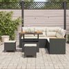 vidaXL Gartensofa-set mit Kissen 8 pcs Schwarz Poly Rattan 3364995 Bild 3