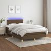 vidaXL Boxspringbett mit Matratze & LED Dunkelbraun 120x190 cm Stoff 3270077 Bild 5