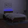 vidaXL Boxspringbett mit Matratze & LED Dunkelbraun 120x190 cm Stoff 3270077 Bild 4