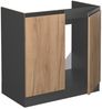 Spülenunterschrank R-Line Goldkraft Eiche 80 cm J-Shape AP Marmor Vicco Bild 4
