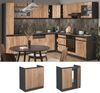 Spülenunterschrank R-Line Goldkraft Eiche 80 cm J-Shape AP Marmor Vicco Bild 2
