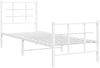 vidaXL Bettgestell mit Kopf- und Fußteil Metall Weiß 80x200 cm 355619 Bild 3