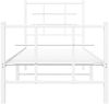vidaXL Bettgestell mit Kopf- und Fußteil Metall Weiß 80x200 cm 355619 Bild 5