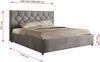 Polsterbett mit Bettkasten LARINO CLASSIC 180 x 200 cm Lattenrost und Gasdruckfedern, stabiles Bettgestell, modernes Design Pocket Matratze - Hellgrau Velvet - VIRE LUX Bild 4
