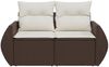 vidaXL Gartensofa mit Kissen 2-Sitzer Braun Poly Rattan 366211 Bild 4
