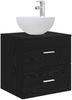 vidaXL Badezimmermöbel-Set 4 pcs Schwarze Eiche Ingenieurholz und Glas 3406696 Bild 4