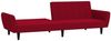 vidaXL Schlafsofa 2-Sitzer Weinrot Samt 375862 Bild 4