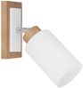 Wandleuchte, Holz, Braun, E27, beweglicher Spot, H 25 cm Bild 4
