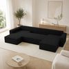 Goldstoff Ecksofa Cordstoff - U-Sofa mit Schlaffunktion und Bettkasten, Amalia Couch mit Cord-Bezug - Schlafsofa mit Liegefläche 330x147 cm - Stauraum - Komfort-Polsterung, Universell stellbar rechts/links Bild 2