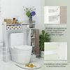 Toilettenschrank Bad Überbauschrank mit Verstellbaren Regalböden Weiß Bild 4