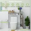 Toilettenschrank Bad Überbauschrank mit Verstellbaren Regalböden Weiß Bild 3