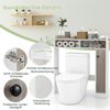 Toilettenschrank Bad Überbauschrank mit Verstellbaren Regalböden Weiß Bild 5