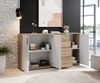 Kommode BC1040 Sideboard Evoke Eiche Nb. / Weiß ca, 160/84/35 cm Bild 3