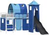 vidaXL Kinderloftbett Uni Weiß und Blau 90 x 190 cm Metall 42020901 Bild 2