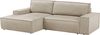 Home affaire Ecksofa SHERWOOD Schlafsofa 267 cm, L-Form, Schlaffunktion mit Bettkasten (210x136 cm), Cord, Vintage, Samtvelours Bild 3