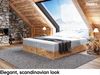 MEBLINI Boxspringbett LOFTY BOX 120x220 cm mit Bettkasten - H3/Grau Samt Polsterbett - Doppelbett mit Topper & Taschenfederkern-Matratze Bild 2