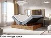 MEBLINI Boxspringbett LOFTY BOX 120x220 cm mit Bettkasten - H3/Grau Samt Polsterbett - Doppelbett mit Topper & Taschenfederkern-Matratze Bild 5
