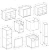 Küchenzeile R-Line Rot/Anthrazit 350 cm J-Shape, mit Hochschrank, ohne Arbeitsplatte Vicco Bild 3