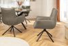 riess-ambiente Drehstuhl SIGNATURE taupe/schwarz - Echtleder, Metall, drehbar, mit Armlehne (Einzelartikel, 1 St), 360° drehbar & mit Taschenfederkern - ideal für Esszimmer & Büro Bild 2