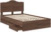 vidaXL Bettrahmen Braun Eichen-Optik 120 x 190 cm Ingenieurs Holz 3413442 Bild 5