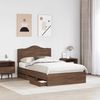 vidaXL Bettrahmen Braun Eichen-Optik 120 x 190 cm Ingenieurs Holz 3413442 Bild 3