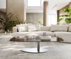 Couchtisch Edge Boot 140x80 cm Keramik Emperador Extra Lucidato Dunkelbraun Vibany Edelstahl gebürstet Bild 2