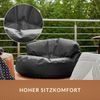 Green Bean Sitzsack Sofa aus Kunstleder mit EPS Perlen Füllung - Lounge im Sitzsack-Design 90 x 50 cm mit ergonomischer Rückenlehne - Dunkelblau Bild 5