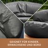 Green Bean Sitzsack Sofa aus Kunstleder mit EPS Perlen Füllung - Lounge im Sitzsack-Design 90 x 50 cm mit ergonomischer Rückenlehne - Dunkelblau Bild 3