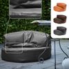 Green Bean Sitzsack Sofa aus Kunstleder mit EPS Perlen Füllung - Lounge im Sitzsack-Design 90 x 50 cm mit ergonomischer Rückenlehne - Dunkelblau Bild 2