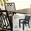 PHI VILLA Gartenmöbel Set 7-teilig Schwarz Metall Wetterschutz Bild 3