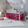 Homestyle4u Spielbett, Pink, Kiefernholz pink / weiß, 90x200 cm Bild 3