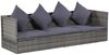 vidaXL Garten-Sofabett 200x60 cm Poly Rattan Grau 43959 Bild 2