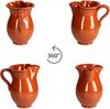 MamboCat Tonkrug Pitcher Glasiert 0,5 Liter Mediterran Unikat Handarbeit Wein-Karaffe Sangria Kanne Bild 4