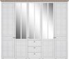 FORTE Iloppa Kleiderschrank, Holzwerkstoff, Grau/Weiß, 254,4 x 216,6 x 62,1 cm Bild 2