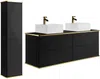 Vente-unique - KELIZA Bathroom furniture set Holz, Platte Schwarz - B 47 cm x H 54 cm x L 120 cm Bild 2