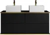 Vente-unique - KELIZA Bathroom furniture set Holz, Platte Schwarz - B 47 cm x H 54 cm x L 120 cm Bild 3
