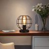 ZMH Tischlampe Vintage Tischleuchte Schwarz - Retro Nachttischlampe Lampe E27 Fassung aus Metall Industrial Deko für Wohnzimmer Kinderzimmer Schreibtisch Schlafzimmer - Max 40W - Ohne Leuchtmittel Bild 2