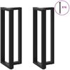 vidaXL Bartischbeine T-Form 2 Stk. Schwarz 50x35x(110-111) cm Stahl 4013100 Bild 3