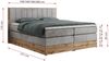 Boxspringbett BELLISSIMO KING, Doppelbett mit Multipocket-Matratze, Polsterbett mit Kopfstütze - 140 x 200 cm - Hellgrau Velvet - H3 Bild 5