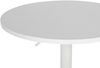 2in1 Stehtisch Höhenverstellbar Ø 60cm CHERI - 106cm Hoch, Metall Gestell | Bistrotisch Gastro Bartisch Rund Wetterfest Outdoor Indoor Camping Bistrotisch Balkonmöbel, Weiß-Weiß Bild 2