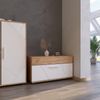 Wohnzimmerschrank Berno Goldkraft Eiche/Weiß 70.8 x 38.9 cm mit Klapptür Vicco Bild 3