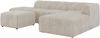 Modulares Ecksofa mit Hocker GRIDA 4M L Wohnlandschaft, Wellenfedern, gesteppte Sitzfläche, Wohnzimmer Sofa L-form - Beige Cord - Rechts Bild 5