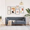 vidaXL Chesterfield-Sofa mit Nackenrollen 2-Sitzer Dunkelgrau Samt 372684 Bild 3
