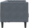 vidaXL Chesterfield-Sofa mit Nackenrollen 2-Sitzer Dunkelgrau Samt 372684 Bild 5