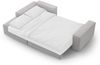Micadoni Schlaf-Ecksofa Jodie 3-Sitzer Links Strukturierter Stoff Hellgrau Bild 5