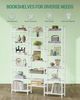 Bücherregale, Standregale, Regal mit 17 Fachböden, 6 Etagen, Verstellbarer Abstand, 24 x 152 x 186 cm, Tragfähigkeit 340 kg, Wohnzimmer, Büro, Weiß Bild 3